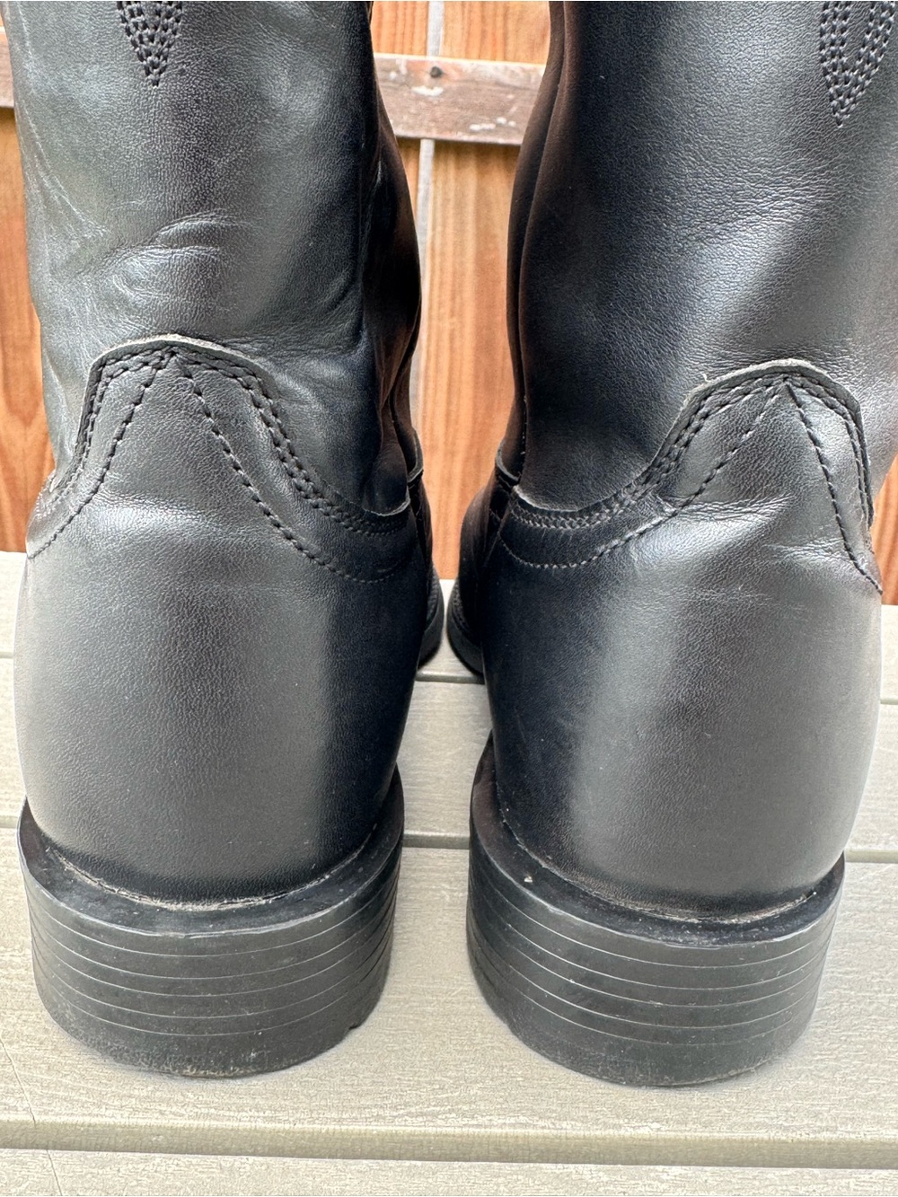 Ariat Heritage Roper Black Leather Western Boots Men’s 10EE Wide - Picture 10 of 16